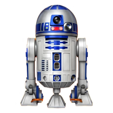 R2D2 surrounded by fire sticker