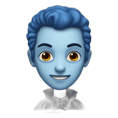 Blue vampire sticker