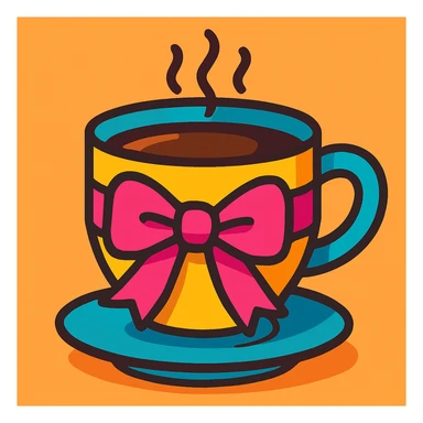 coffee cup with a pink ribbon sticker