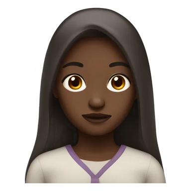 Dark girl with Brown eyes and long hair sticker