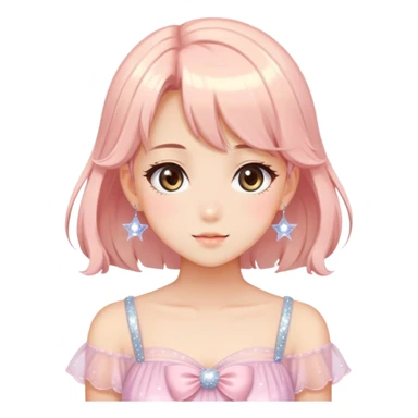 Pastel warm-colored romantic vintage gorgeous beautiful lush sensual sweet cute anime sparkly Moonlight date sticker