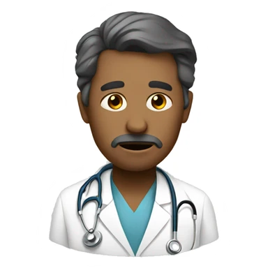 Very tired doctor sticker