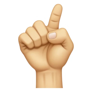 ASL Alphabet “A” Emoji represents the American Sign Language letter “A”. The hand is shown in a closed fist, with the thumb resting on the side of the fist. This is the standard ASL representation of the letter “A” sticker