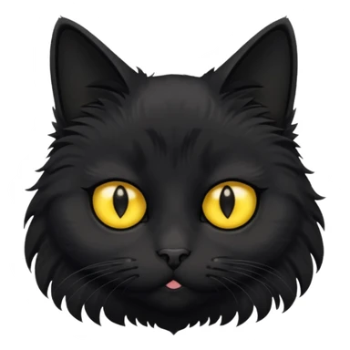 Black Kitty waiting sad face  sticker