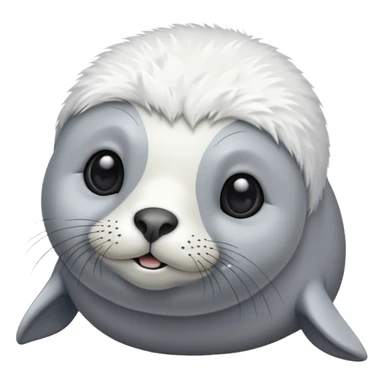 cute white fur seal sticker