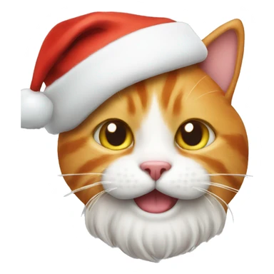 Ginger cat with Santa hat sticker