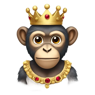 Monkey with crown sticker