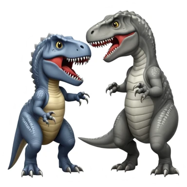 T rex vs indominus rex sticker