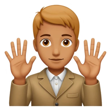 a person making a number 6 and 7 with there hands sticker