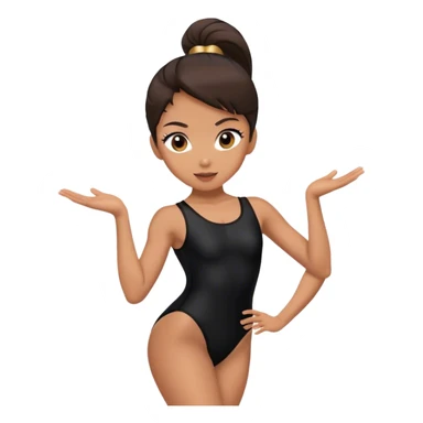 sport dancer in black leotards who talk sticker