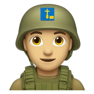 ukraine soldier and freedom sticker