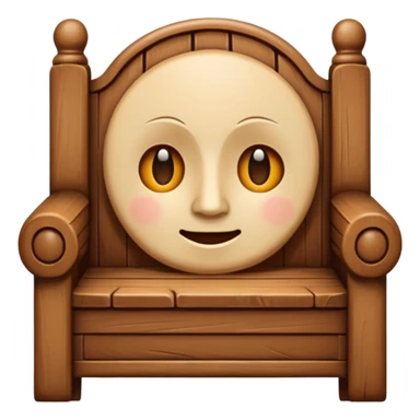 Chair with face sticker