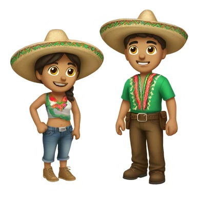 a mexican boy hittin on my girl with a sombrero sticker