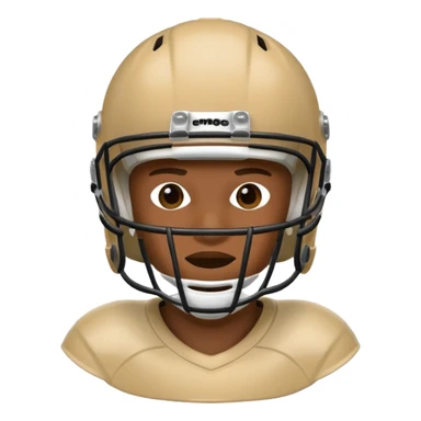 College football player helmet in light tan color  sticker