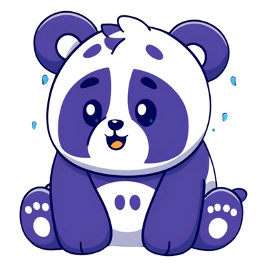 Panda crying  sticker