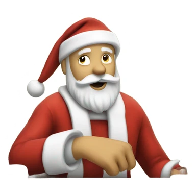 Santa clocking out sticker