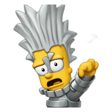Bart simpson with singlases sticker