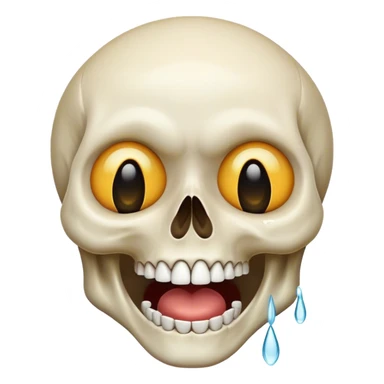 skull cry laughing sticker
