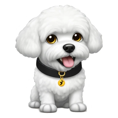 bichon frise with ravens collar sticker