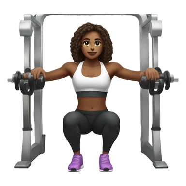Khalyn on the squat machine slim thick build sticker
