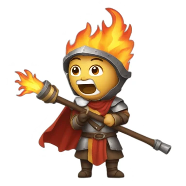 medieval firebreather sticker