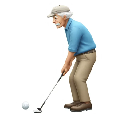 Old man golfing  sticker