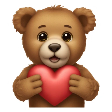  Teddy bear with a heart in the hands sticker