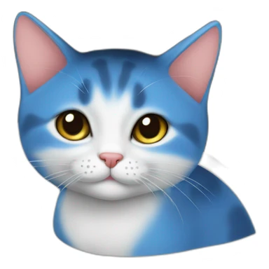 gato-azul-tres-patas-dos-colas-gorro-frigio sticker
