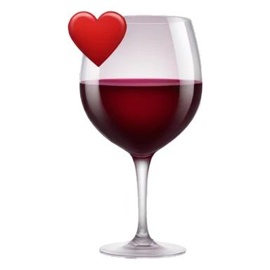 Red wine heart sticker
