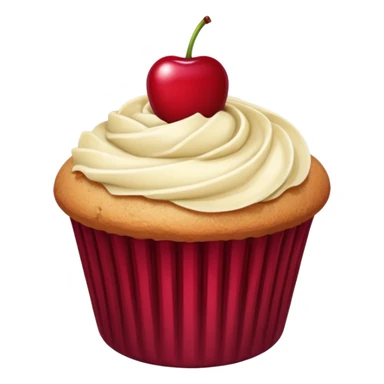 burgundy vanilla muffin cherry on top sticker
