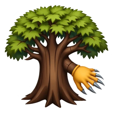 claw on tree  sticker