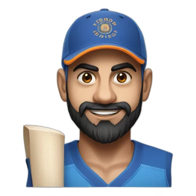 Virat kohli with cap sticker