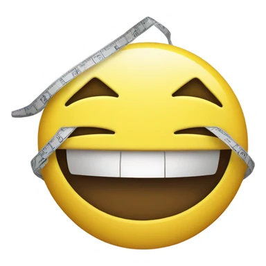 Smiley face with tape on mouth sticker