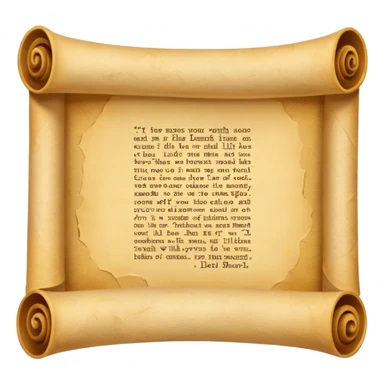 Scroll with quote
 sticker