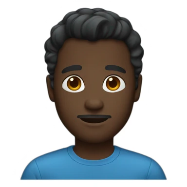 solo blue shirt dark-skinned sticker