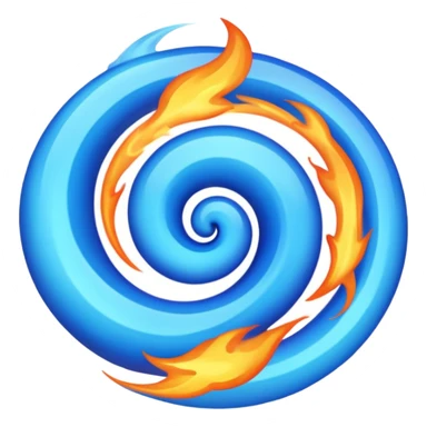 Bleu flame sticker