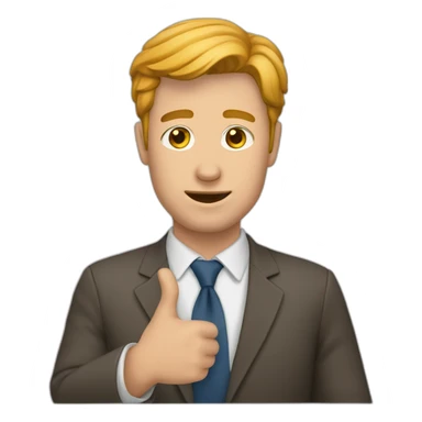 Un homme qui lève la main a 75 degrés  sticker