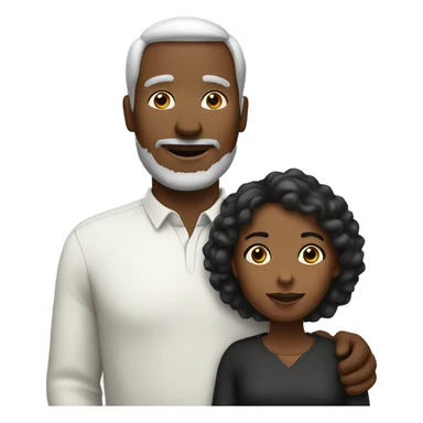 family white father and black mother sticker