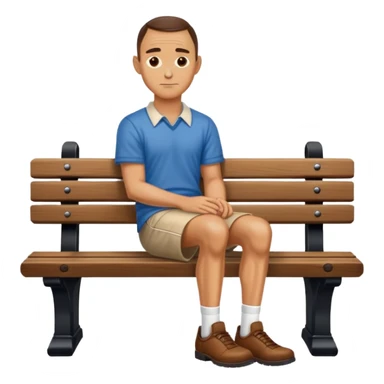 Forrest Gump sitting on bench sticker