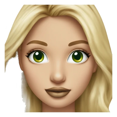 Realistic victoria secret model blonde green eyes  sticker
