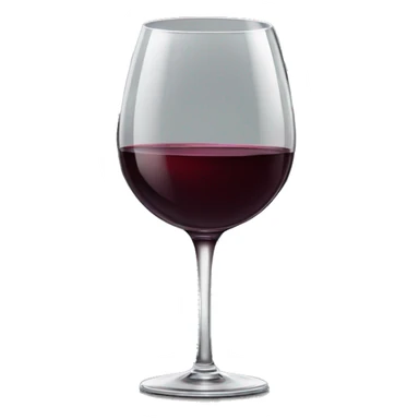 Two red wine glasses, one glass at 45 degree angle sticker