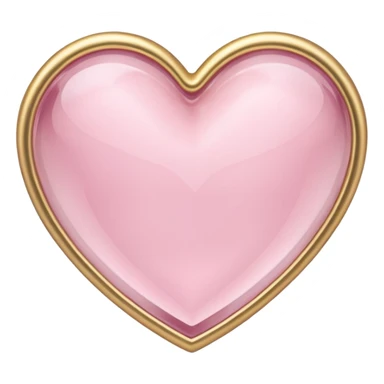 Crystal Pastel Golden Heart 3D sticker