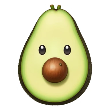 sad realistic avocado sticker