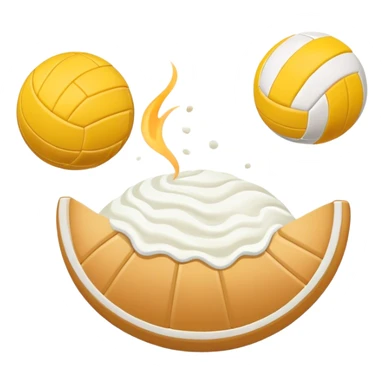 Volleyball and food  sticker