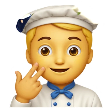Yellow emoji kissing all fingertips – like an Italian chef: “Perfect!” sticker