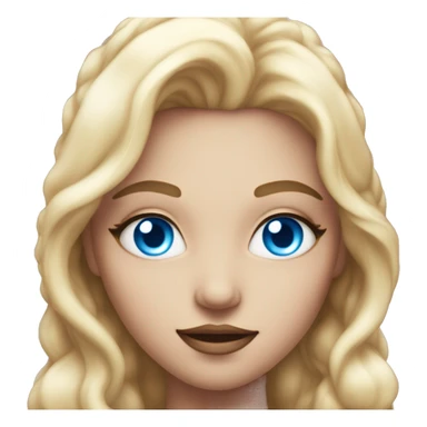 magical diva with thin pink andromedan face long blonde hair and blue eyes glowing third eye sticker