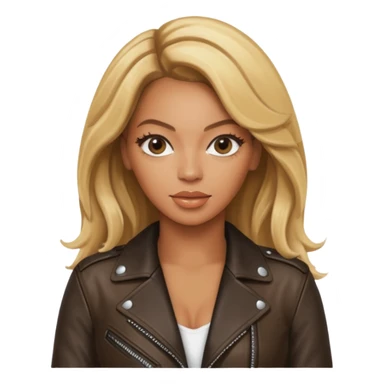 beyonce blonde hair jane wear leather jacket sticker