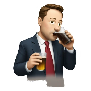 Elonmusk drinking sticker