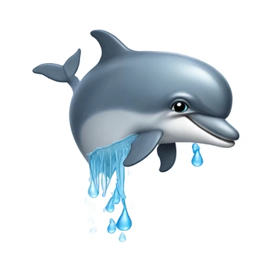 dolphin is crying sticker