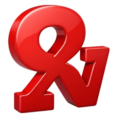 A 3D cartoon plus and percentage sign in red, glossy finish, Memoji-style realism. sticker